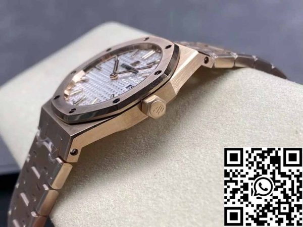 z5742669760164 e20943bf91d7df41f90c726dbce40deb Audemars Piguet 67651 Quartz 33mm 1:1 Best Edition ZF Factory White Dial Rose Gold