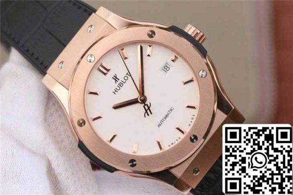 z5748988094249 7c16d04f0a20790607aa619f4b7f0337 Hublot Classic Fusion 542.OX.2611.LR 1:1 Best Edition JJ Factory Cadran Blanc Or Rose