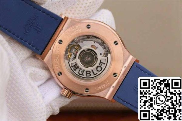 z5748996195316 bd32b6b34156fab9e0f0c27bad47f185 Hublot Classic Fusion 542.OX.7180.LR 1:1 Best Edition JJ Factory Blue Dial Rose Gold