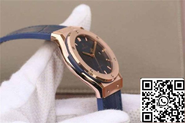 z5748996232624 c25058c63f0ef2b394b1ce2fb827e689 Hublot Classic Fusion 542.OX.7180.LR 1:1 Best Edition JJ Factory Blå urtavla Roséguld