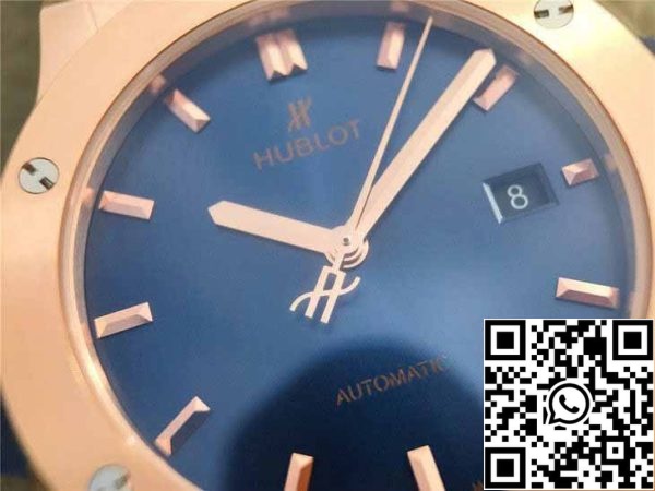 z5748996249754 8cb21d5ba18675c0f5954d2f51ffe6db Hublot Classic Fusion 542.OX.7180.LR 1:1 Best Edition JJ Factory Blå urtavla Roséguld