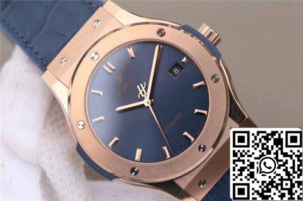 z5748996287999 1f8813df7b8b199ae66d3b88afd45617 Hublot Classic Fusion 542.OX.7180.LR 1:1 Best Edition JJ Factory Cadran Bleu Or Rose