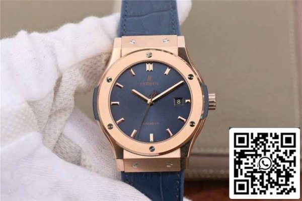 z5748996304375 1252ed62daabb92be070954e360893c9 Hublot Classic Fusion 542.OX.7180.LR 1:1 Mejor Edición JJ Factory Esfera Azul Oro Rosa