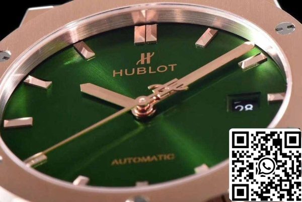 z5748997694006 54af8cedfa8f9ce5f04ea53564eef3ca Hublot Classic Fusion 542.OX.8980.LR 1:1 Best Edition JJ Factory Vihreä kellotaulu Rose Gold