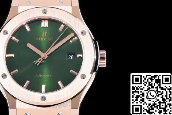 z5748997710479 2f0f35d2f113cba57b6eca8068fc8b3d Hublot Classic Fusion 542.OX.8980.LR 1:1 Best Edition JJ Factory Quadrante Verde Oro Rosa