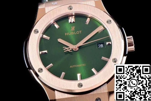 z5748997744776 6ca7f4e6cf76e181491eb03fee049e83 Hublot Classic Fusion 542.OX.8980.LR 1:1 Best Edition JJ Factory Green Dial Rose Gold