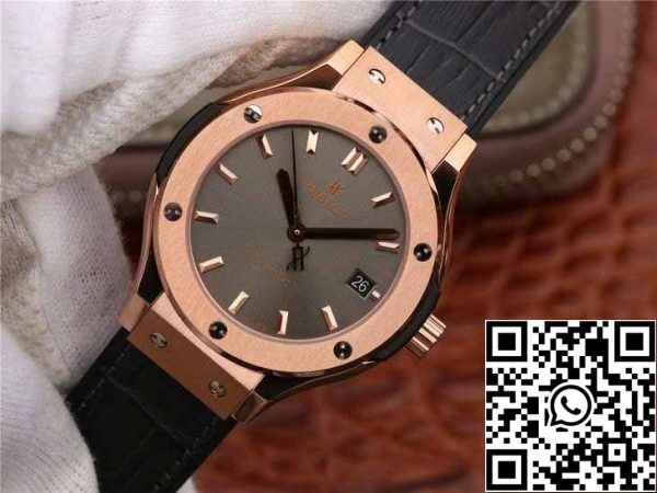 z5749000729866 17635b376cae0769ed381a2fe6a7cb12 Hublot Classic Fusion 542.OX.7081.LR 1:1 Best Edition JJ Factory Quadrante grigio Oro rosa