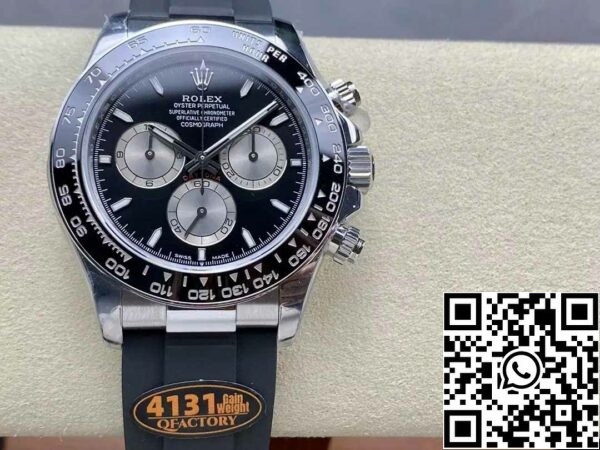 z5754899248244 9eabfa27a64da1f769f87f63521fe137 Rolex Cosmograph Daytona m126519 1:1 Best Edition QF Factory 4131 Movement Svart urtavla