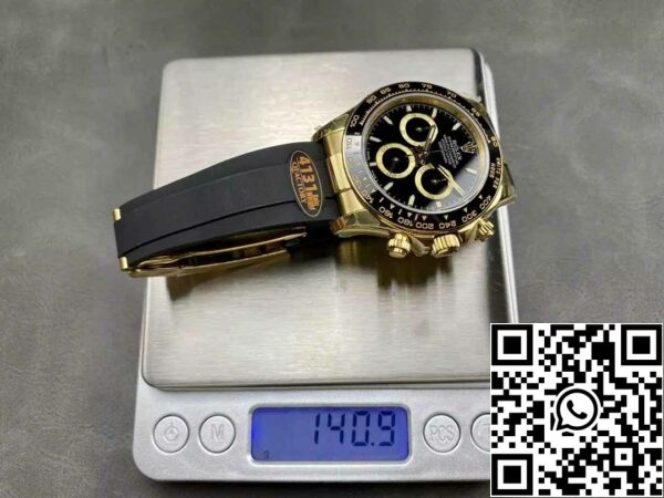 z5754901470121 e0e3c6b1e593dc5ed7a3f71b157463b4 Rolex Cosmograph Daytona m126518 1:1 Best Edition QF Factory 4131 Movimento Quadrante nero e Oro