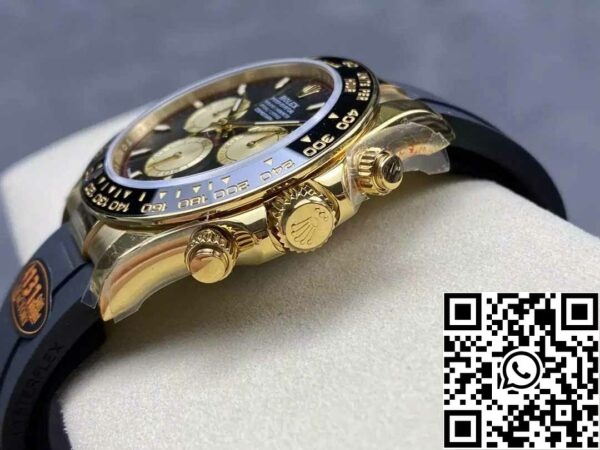 z5754909415359 f86099408d0c3df0c2e812b21dee6063 Rolex Cosmograph Daytona m126518 1:1 Best Edition QF Factory 4131 Movement Musta Soittaa ja keltainen kultaa