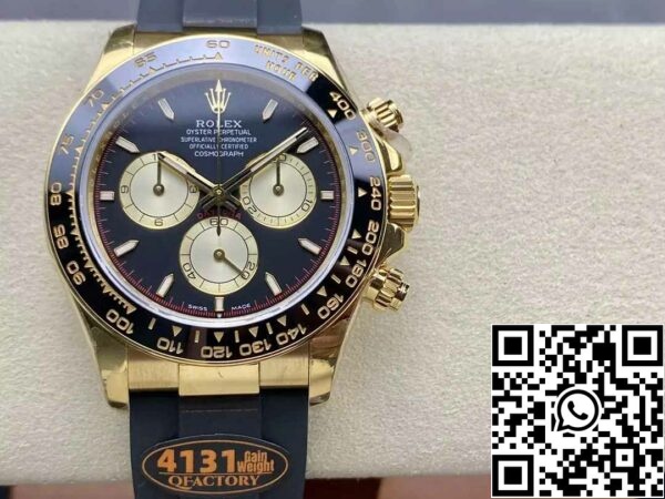 z5754909479264 d641f7b947e65cb72d0d861e76ec98a3 Rolex Cosmograph Daytona m126518 1:1 Best Edition QF Factory 4131 Uhrwerk Schwarzes Zifferblatt und Gelbgold