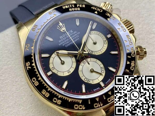 z5754909479266 18a0c7be1b322e521fce78020abcbe07 Rolex Cosmograph Daytona m126518 1:1 Best Edition QF Factory 4131 Movement fekete számlap és sárga arany