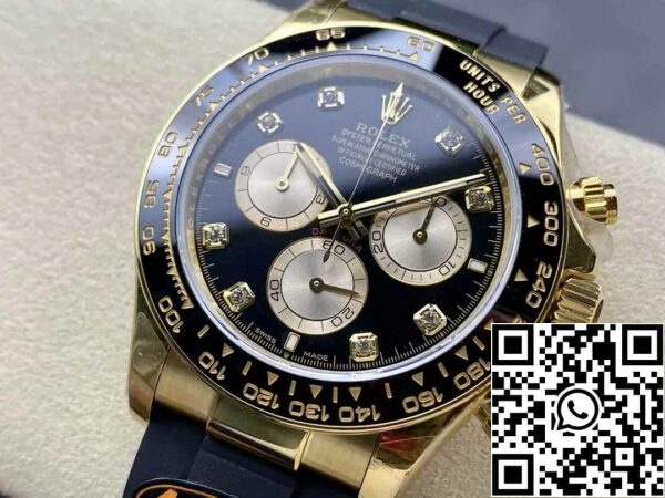 z5754911161702 d45512038790110e8b9326d2058af715 Rolex Cosmograph Daytona m126515 1:1 Best Edition QF Factory 4131 Movement Cadran negru și aur roz