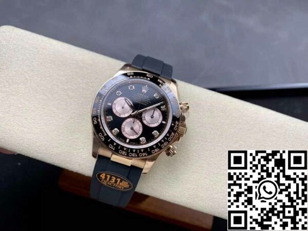 z5754916469208 52596958f0af0d53292f4c51f40f0fa1 Rolex Cosmograph Daytona m126515LN 1:1 Mejor Edición QF Fábrica 4131 Movimiento Esfera negra Oro rosa