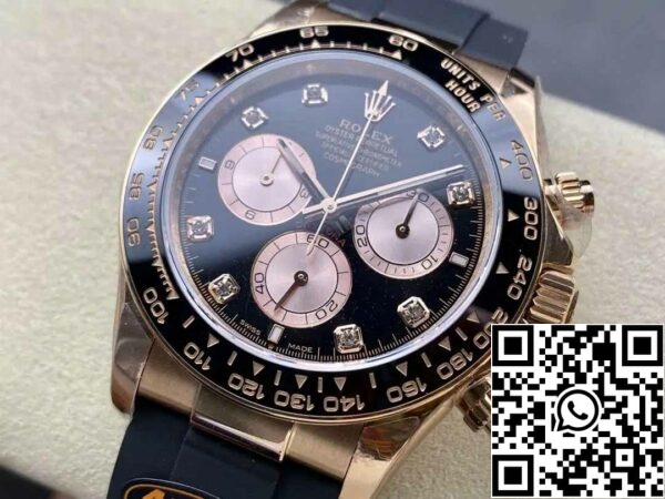 z5754916469209 fc58d7ac0179c6329d990b91a77eaaf9 Rolex Cosmograph Daytona m126515LN 1:1 Best Edition QF Tehdas 4131 Movement Musta Soittaa Rose kultaa