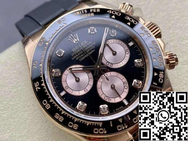 z5754916488349 cdd095c9ab0f95e89817fc069bce1837 Rolex Cosmograph Daytona m126515LN 1:1 Best Edition QF Tehdas 4131 Liike Musta Dial Rose kultaa