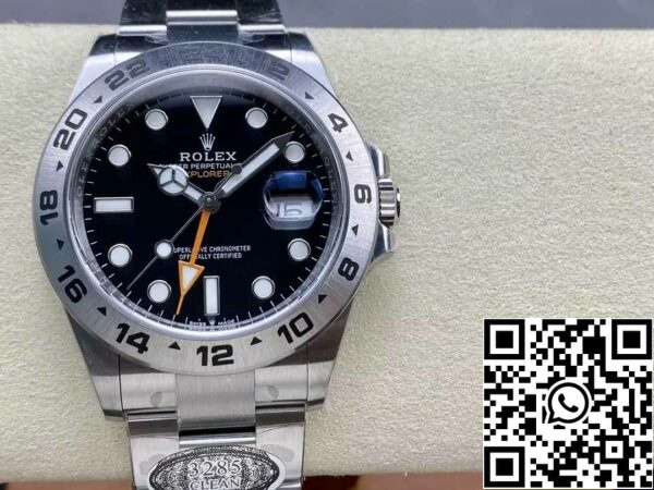 z5755552585589 e29ff94c3a857e23e3377b6e2899a401 Rolex Explorer II M226570-0002 Uomo Orologi 1:1 Pulito Fabbrica 3285 movimento Quadrante Nero