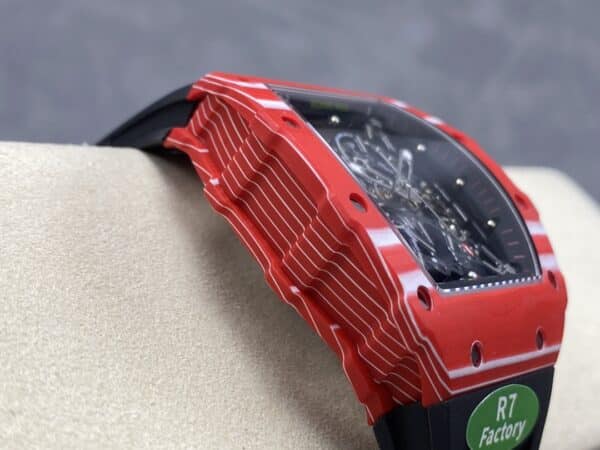 Richard Mille RM035 02 11 Miglior Clone R7 Fabbrica Rosso Cassa in carbonio Cinturino Nero 5 Richard Mille RM035-02 1:1 Miglior Clone R7 Fabbrica Rosso Cassa in carbonio Cinturino Nero