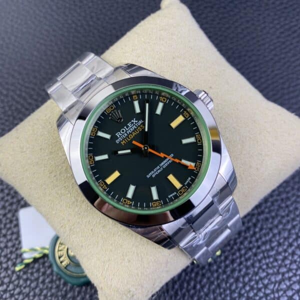 i1671872720 8347 1 1 Rolex Milgauss 116400GV JVS Factory 1:1 Best Edition Swiss ETA3131 Black Dial