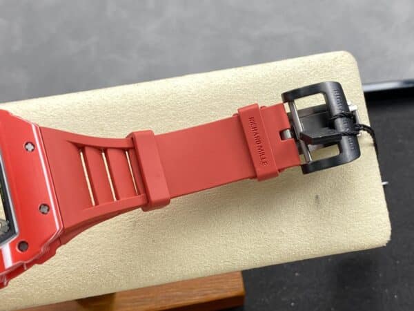 i1723843273 1548 8 Richard Mille RM035-02 1:1 Best Clone R7 Factory Caixa em carbono vermelho Bracelete vermelha