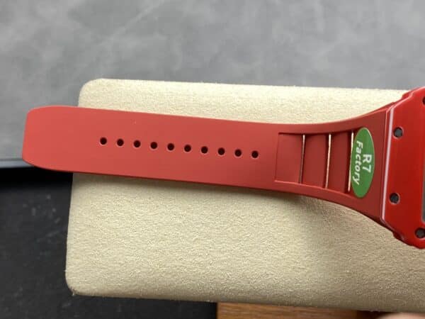 i1723843273 9955 5 Richard Mille RM035-02 1:1 Mejor Clon R7 Factory Caja de carbono roja Correa roja