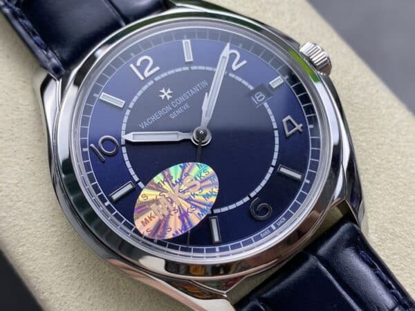 i1724944757 562 5 Vacheron Constantin Fiftysix 4600E/000A-B487 Quadrante blu Cassa argento 1:1 Miglior clone