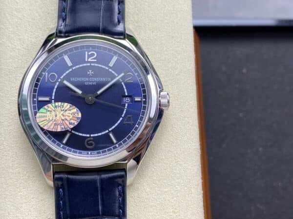 i1724944757 7373 7 Vacheron Constantin Fiftysix 4600E/000A-B487 Blue Dial Silver Case 1:1 Best Clone