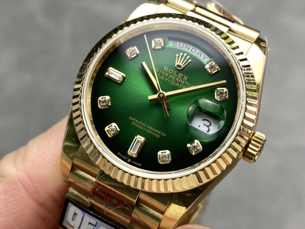 i1724950450 2928 2 Rolex Day Date 128238-0069 QF Factory 1:1 Super Clone Green Diamond Dial