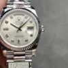 i1724950725 5762 3 Rolex Day Date 128239 QF Factory 1:1 Super Clone Silver Diamond Dial