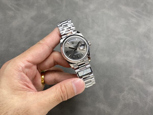 i1724950959 1505 5 Rolex Day Date M128236 QF Factory 1:1 Super Clone Grey Index Dial