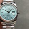 i1724951178 3687 4 Rolex Dag Datum M128236 QF Fabriek 1:1 Super Kloon Ijsblauwe Wijzerplaat 36mm