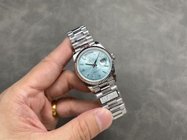 i1724951178 98 8 Rolex Day Date M128236 QF Factory 1:1 Super Clone Ice Blue Dial 36mm