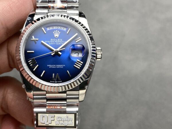 i1724951258 3111 5 Rolex Day Date M128239 QF Factory 1:1 Super Clone Blue Ombré Dial