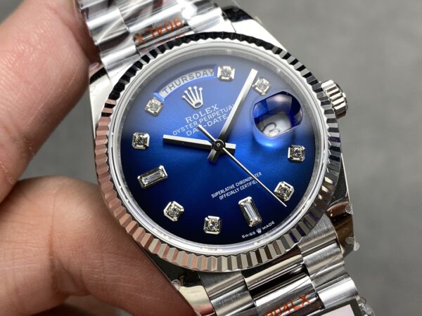 i1724951296 7563 5 Rolex Day Date M128239-0023 128239-0023 QF Factory 1:1 Super Clone Blue Diamond Dial