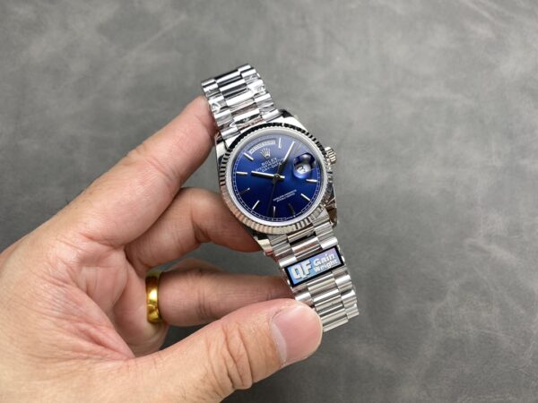 i1724951334 8915 4 Rolex Day Date M128239 QF Factory 1:1 Super Clone Mostrador azul com índice