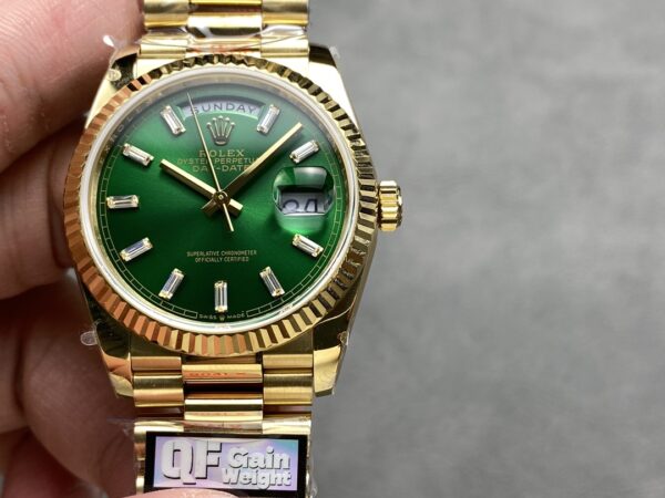 i1724951460 593 5 Rolex Day Date M128238-0130 128238-0130 QF Factory 1:1 Super Clone Mostrador verde