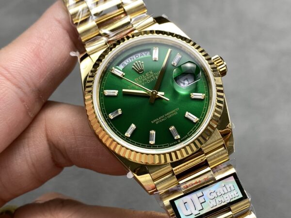 i1724951460 6188 4 Rolex Day Date M128238-0130 128238-0130 QF Factory 1:1 Super Clone Green Dial