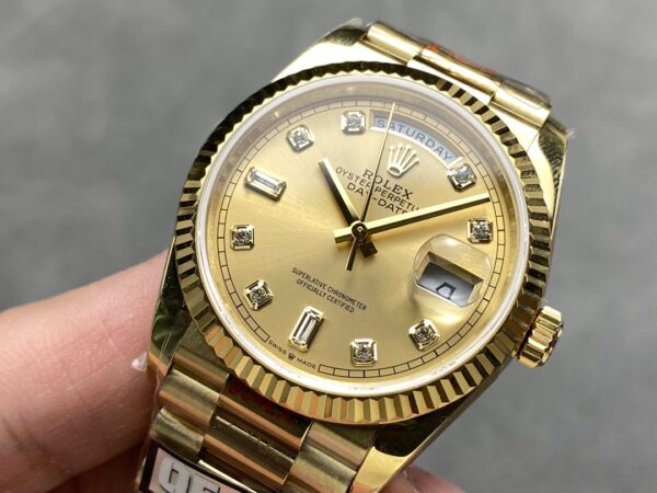 i1724951565 7805 5 Rolex Day Date M128238-0008 - 128238-0008 Diamond Dial QF Factory 1:1 Super klooni 36mm