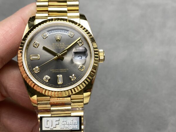 i1724951662 2864 8 Rolex Day Date M128235 violet mama de perle QF Factory 1:1 Super Clone Yellow Gold 36