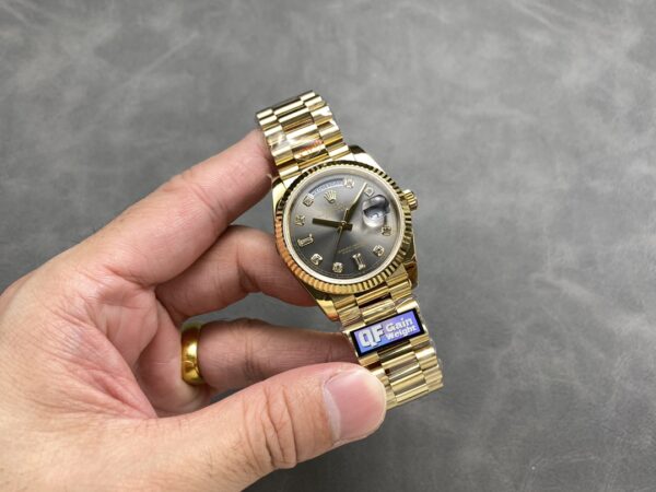 i1724951662 4629 3 Rolex Day Date M128235 madreperla púrpura QF Factory 1:1 Super Clon Oro Amarillo 36