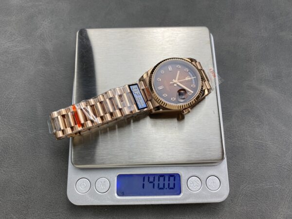 i1724952240 4233 8 Rolex Day Date M128235-0037 ombre Dialmond Dial QF Factory 1:1 Super Clone Rose Gold 36