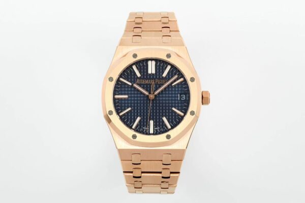 i1725779066 2793 4 1 Audemars Piguet Royal Oak 15510ST from IPF Factory 1:1 Super Clone Blue Dial Rose Gold