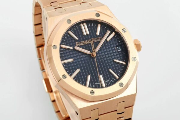 i1725779069 7617 0 1 Audemars Piguet Royal Oak 15510ST von IPF Factory 1:1 Super Clone Blaues Zifferblatt Rose Gold