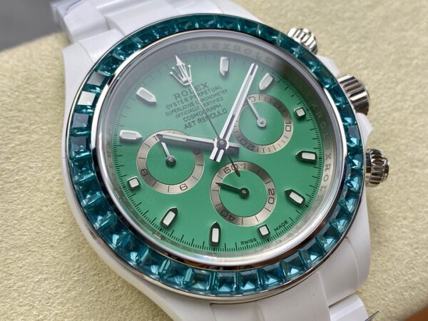 i1728854792 4623 5 AET REMOULD Ceramic Rolex Daytona "Biscay Green" Bezel Stone 1:1 Super Clone Edition