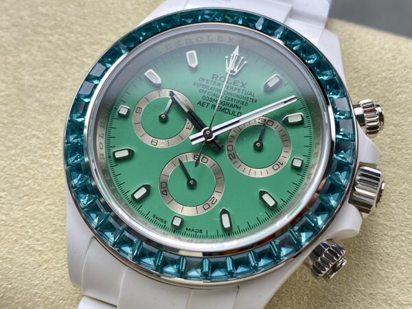 i1728854792 7802 3 AET REMOULD Керамичен Rolex Daytona "Biscay Green" Безел камък 1: 1 Super Clone Edition