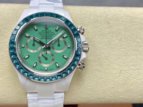 i1728854792 8245 0 AET REMOULD Ceramic Rolex Daytona "Biscay Green" Bezel Stone 1:1 Super Clone Edition