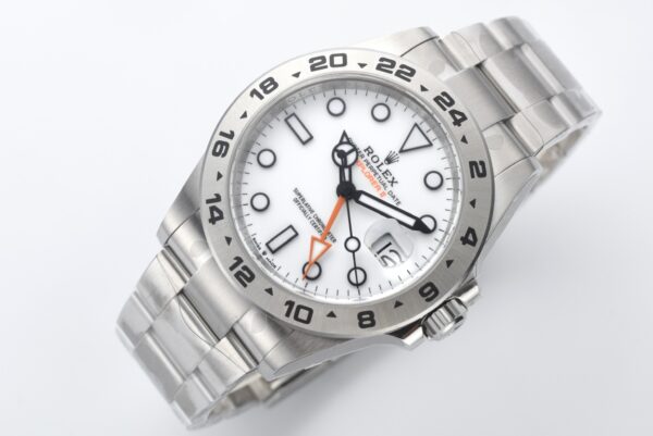 i1723805778 8707 1 Explorer II 42mm 216570 White 904L SS Clean Factory 1:1 Best Edition White Dial on Bracelet A3285 CHS V2