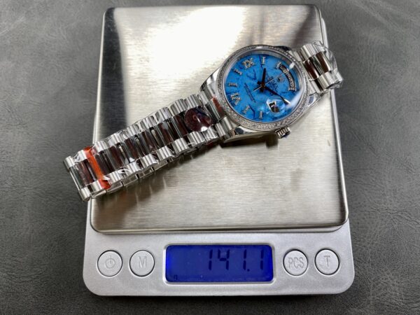 a1726058728165 3888 Rolex Day Date m128396tbr-0016 White Gold 1:1 Best Clone 8+ Factory Counterweight Version