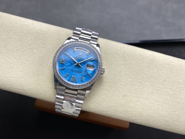 a1726058728166 4162 Rolex Day Date m128396tbr-0016 White Gold 1:1 Best Clone 8+ Factory Counterweight Version