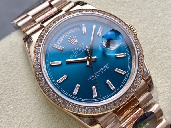 a1726061524221 3071 Rolex Day Date m128395tbr-0032 Rose Gold 1:1 Best Clone 8+ Factory Counterweight Version